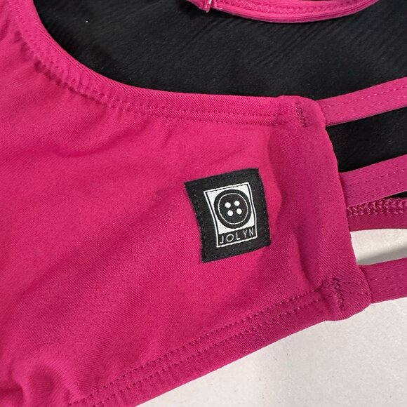 JOLYN ONE PIECE NICO 3 Size 28 Pink Swimsuit Tie Back Surf Beach Vacation UPF 50 - Picture 4 of 4